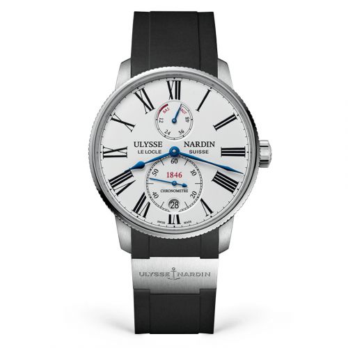 Ulysse Nardin Marine Torpilleur Stainless Steel White Rubber