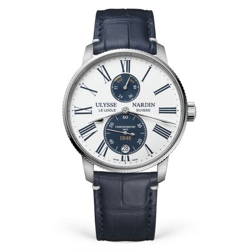 Ulysse Nardin Marine Torpilleur Stainless Steel Panda Alligator