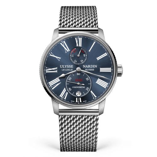 Ulysse Nardin Marine Torpilleur Stainless Steel Blue Mesh