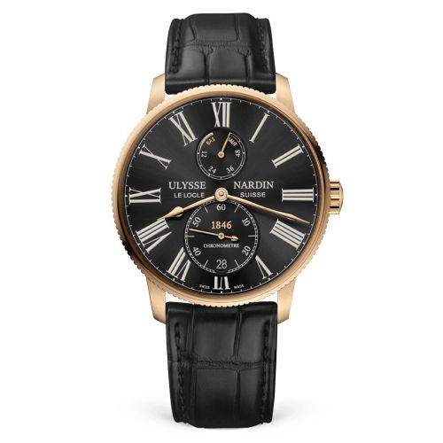 Ulysse Nardin Marine Torpilleur Rose Gold Black Alligator