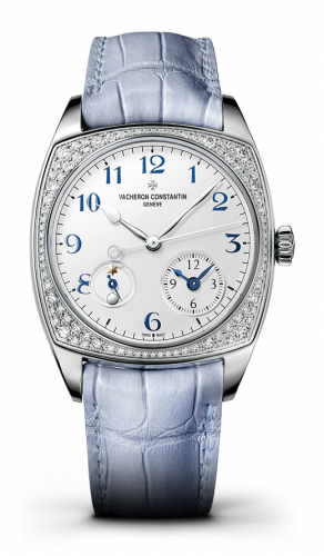 Vacheron Constantin Harmony Dual Time Small Model White Gold Diamond Blue Numerals