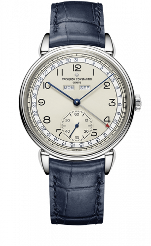 Vacheron Constantin Historiques Triple Calendrier 1942 Stainless Steel Silver Blue