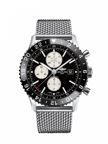 Breitling Chronoliner Stainless Steel Black Ocean Classic