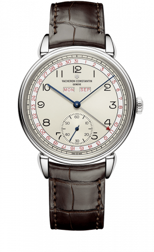 Vacheron Constantin Historiques Triple Calendrier 1942 Stainless Steel Silver Burgundy