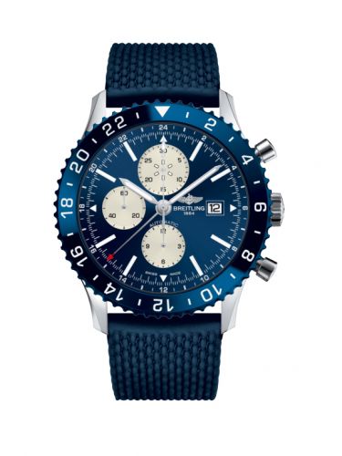 Breitling Chronoliner Stainless Steel Blue Rubber
