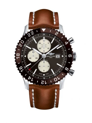 Breitling Chronoliner Stainless Steel Bronze Calf