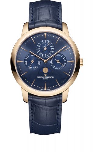 Vacheron Constantin Patrimony Perpetual Calendar Pink Gold Blue