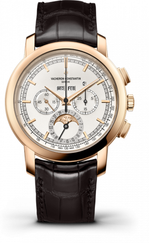 Vacheron Constantin Traditionnelle Chronograph Perpetual Calendar Pink Gold Silver