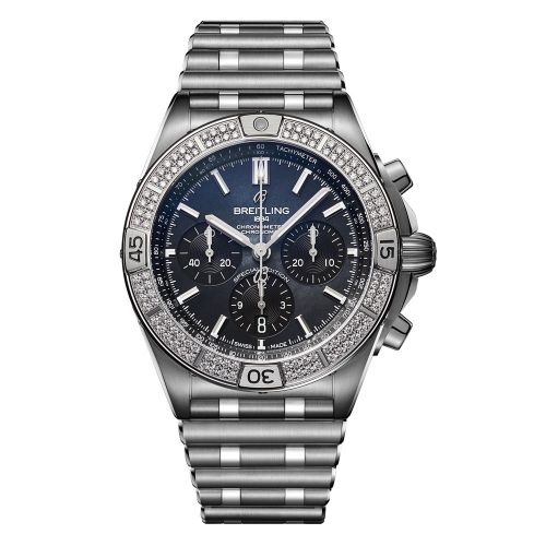 Breitling Chronomat B01 42 Stainless Steel Diamondworks Black MOP Japan