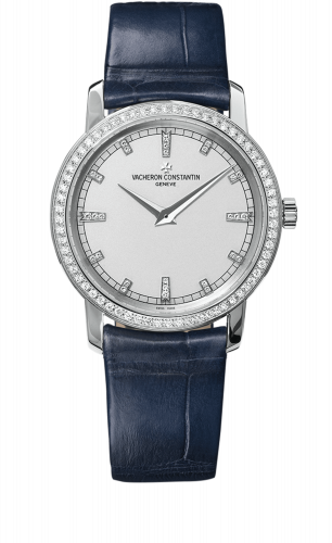 Vacheron Constantin Traditionnelle Quartz White Gold Diamond Silver