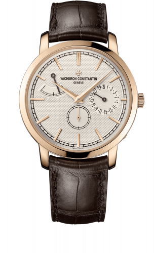 Vacheron Constantin Traditionnelle Manual-Winding Date and Power Reserve Pink Gold Silver