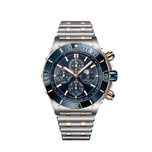 Breitling Super Chronomat 1461 Days 44 Stainless Steel Red Gold Blue Rouleaux
