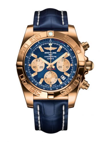 Breitling Chronomat 44 Rose Gold Metallica Blue Croco