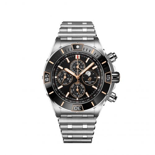 Breitling Super Chronomat 1461 Days 44 Stainless Steel Black Rouleaux