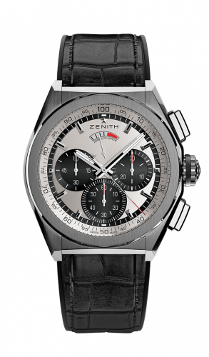 Zenith Defy El Primero 21 Titanium Silver Panda Alligator