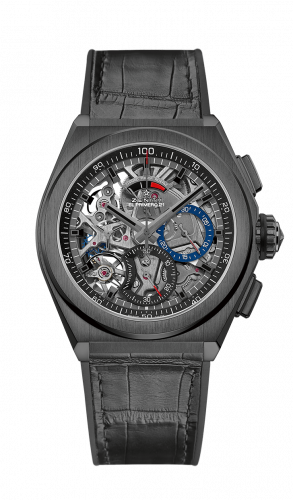 Zenith Defy El Primero 21 Black Ceramic Skeleton Alligator