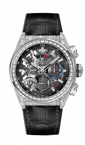 Zenith Defy El Primero 21 Titanium Diamond Skeleton Alligator
