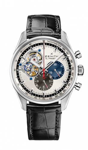 Zenith El Primero Chronomaster Open Stainless Steel Silver 1969 Alligator