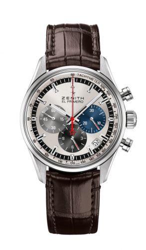 Zenith El Primero Chronomaster 42 Stainless Steel Silver Alligator