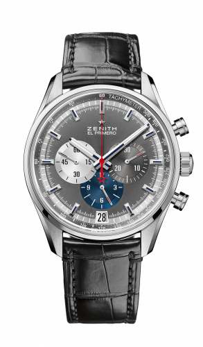 Zenith El Primero Chronomaster 42 Stainless Steel Anthracite Alligator