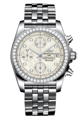 Breitling Chronomat 38 SleekT Stainless Steel Diamond MOP Bracelet