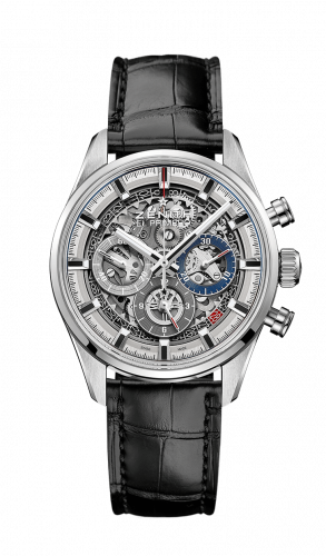 Zenith El Primero Chronomaster Full Open 38 Stainless Steel Alligator