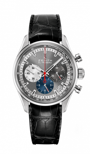 Zenith El Primero Chronomaster 38 Stainless Steel Slate Alligator