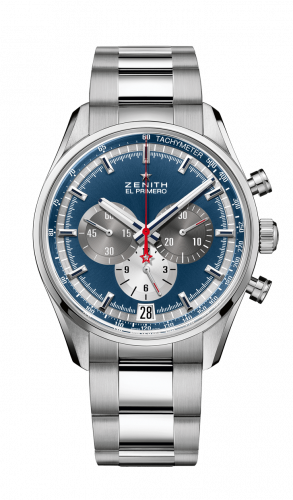 Zenith El Primero Chronomaster 42 Stainless Steel Blue Bracelet