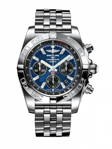 Breitling Chronomat 44 Stainless Steel Blackeye Blue Bracelet