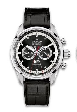 Zenith El Primero Rattrapante Stainless Steel Black Alligator