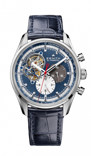Zenith El Primero Chronomaster Open Stainless Steel Blue 1969 Alligator