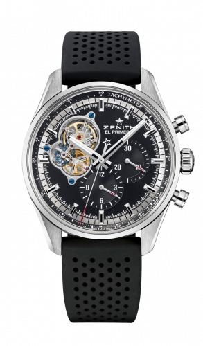 Zenith El Primero Chronomaster Open Stainless Steel Black Rubber