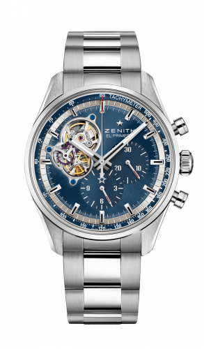 Zenith El Primero Chronomaster Open Stainless Steel Blue Bracelet