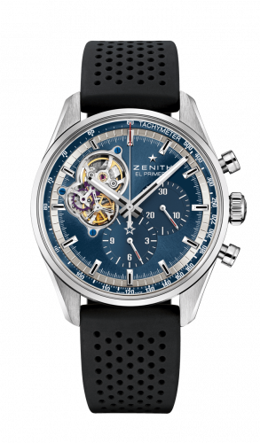 Zenith El Primero Chronomaster Open Stainless Steel Blue Rubber