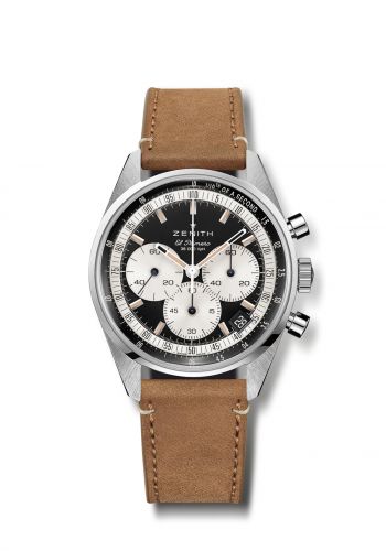 Zenith El Primero Original Stainless Steel Black Strap