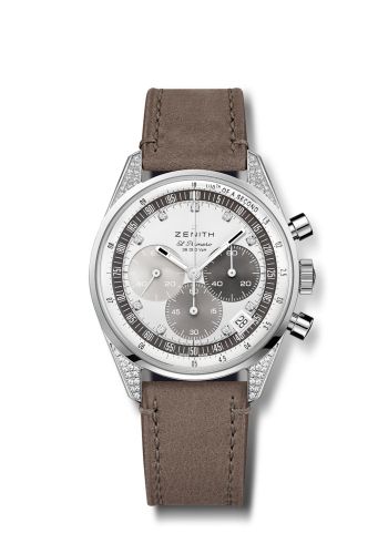 Zenith El Primero Original Stainless Steel Diamond Silver Strap