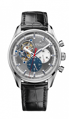 Zenith El Primero Chronomaster Open Stainless Steel Grey 1969 Alligator
