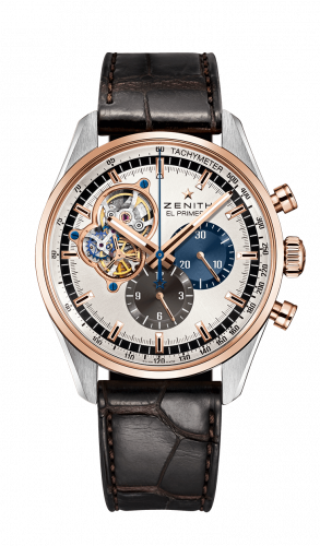 Zenith El Primero Chronomaster Open Stainless Steel Rose Gold Silver 1969 Alligator