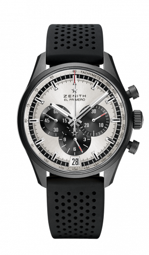 Zenith El Primero Chronomaster 42 Aluminium Silver Rubber Strap