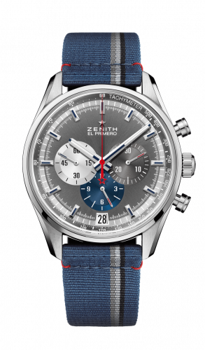 Zenith El Primero Chronomaster 42 Stainless Steel Anthracite Fabric