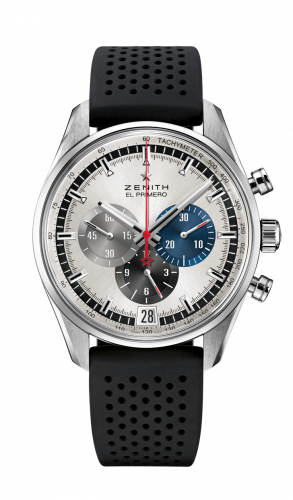 Zenith El Primero Chronomaster 42 Stainless Steel Silver Rubber