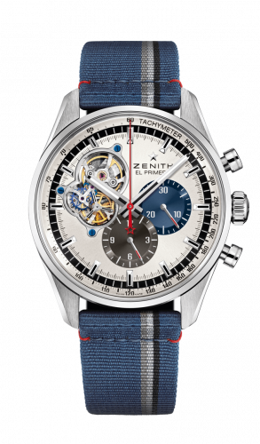 Zenith El Primero Chronomaster Open Stainless Steel Silver 1969 Fabric