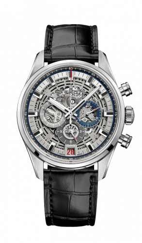 Zenith El Primero Chronomaster Full Open 42 Stainless Steel Alligator