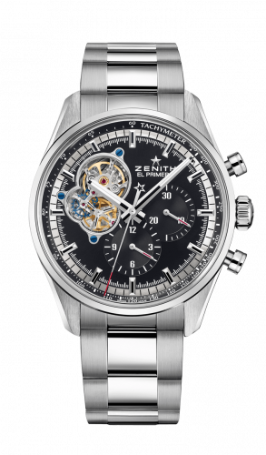 Zenith El Primero Chronomaster Open Stainless Steel Black Bracelet