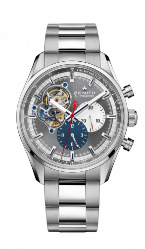 Zenith El Primero Chronomaster Open Stainless Steel Grey 1969 Bracelet