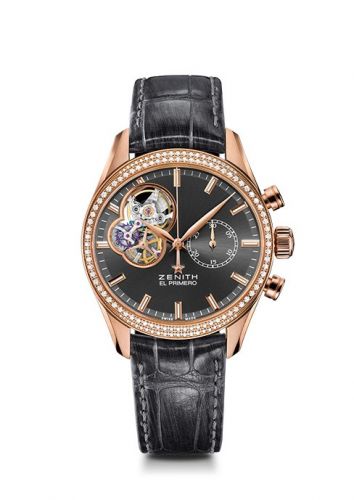 Zenith El Primero Chronomaster Lady 38 Rose Gold Slate Alligator