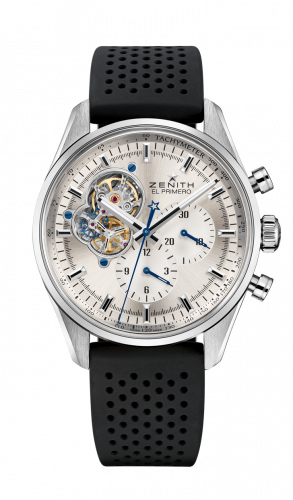 Zenith El Primero Chronomaster Open Stainless Steel Silver Rubber