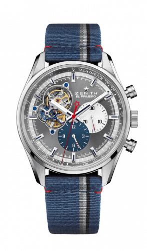 Zenith El Primero Chronomaster Open Stainless Steel Grey 1969 Fabric