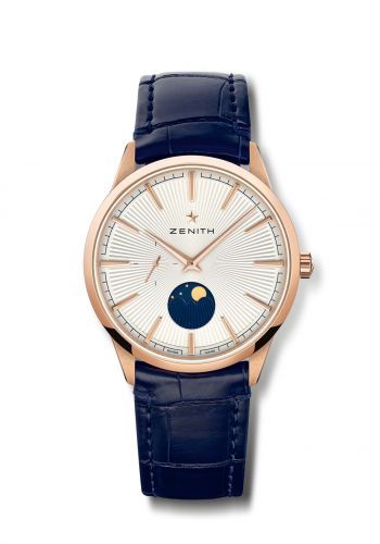 Zenith Elite Moon Phase 40 Rose Gold Silver