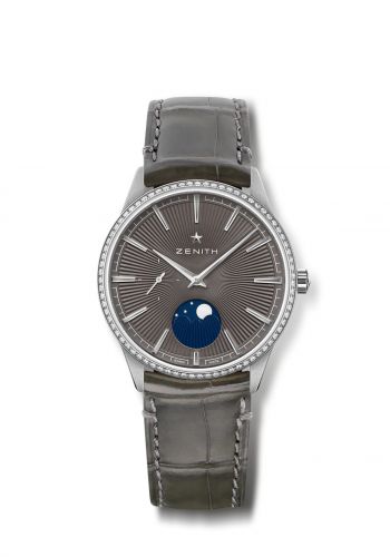 Zenith Elite Moon Phase 36 Stainless Steel Grey